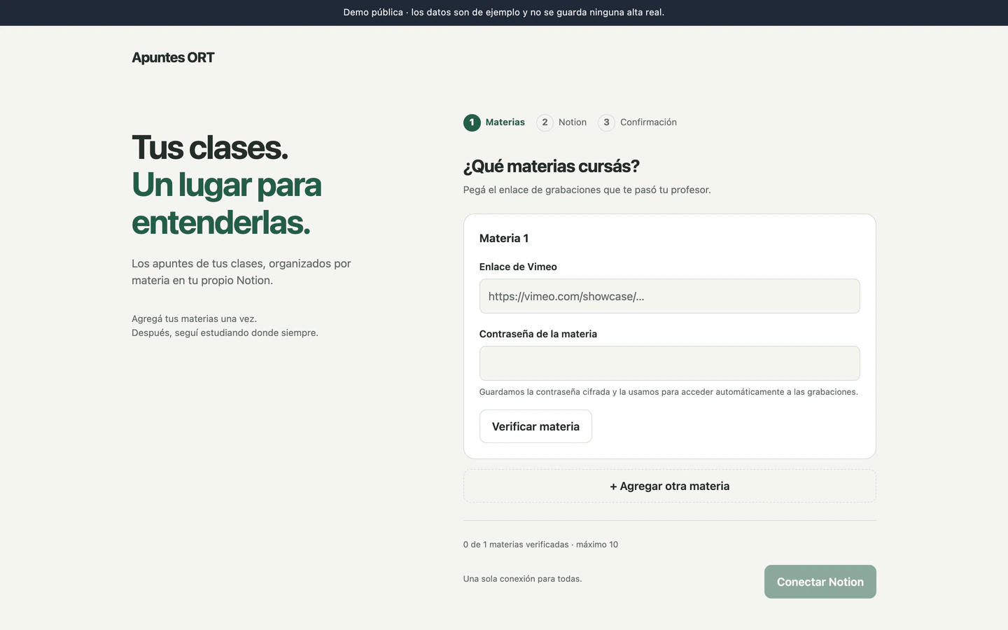 Onboarding de ORT Classes